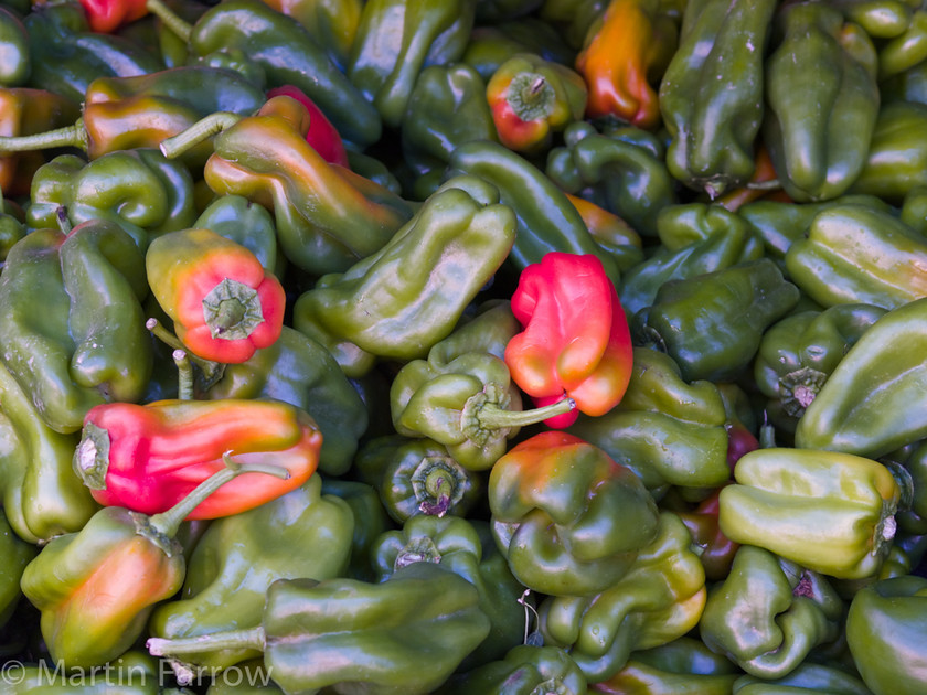 Peppers 
 Green and red peppers 
 Keywords: Crete, Greece,pepper,green,red,market,sweet,fruit,food,edible