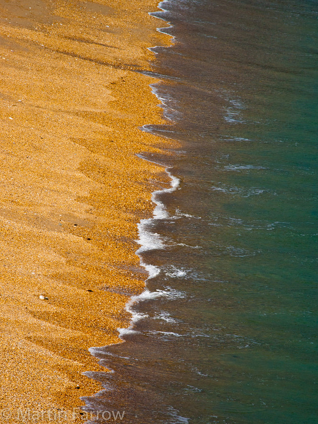 Interface 
 Sea and shore 
 Keywords: Devon, Hallsands,sea,ocean,water,waves,shore,beach,foam,breaking,interface,wet and dry